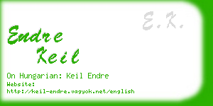 endre keil business card